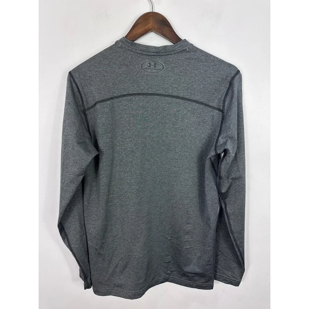 Under Armour ColdGear Shirt Mens Medium Gray Long Sleeve Fitted Base Layer Top
